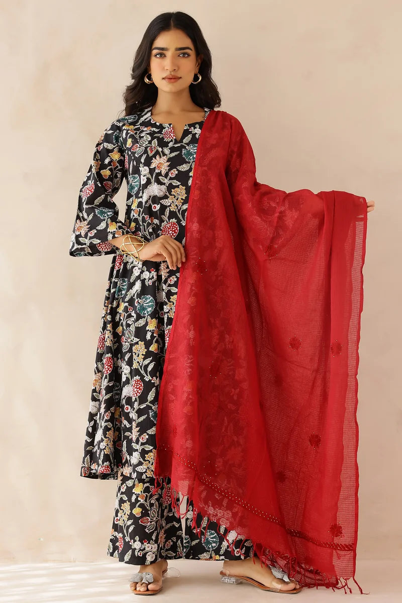 Multi-color Printed Suit- Set of 3