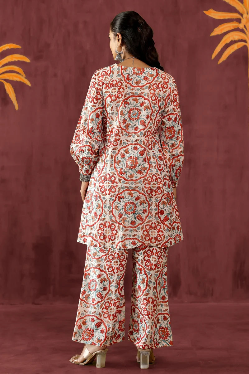 Multi-Color Printed Co-Ord Set