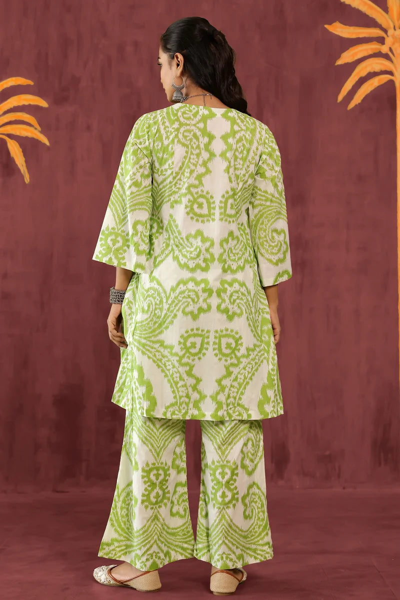 Green White Co-Ord Set