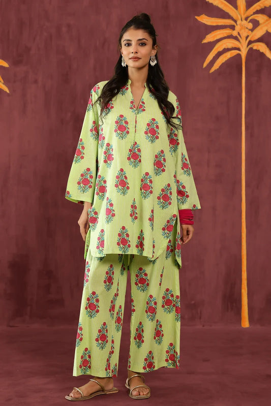 Green Mughal Printed Co-ord Set